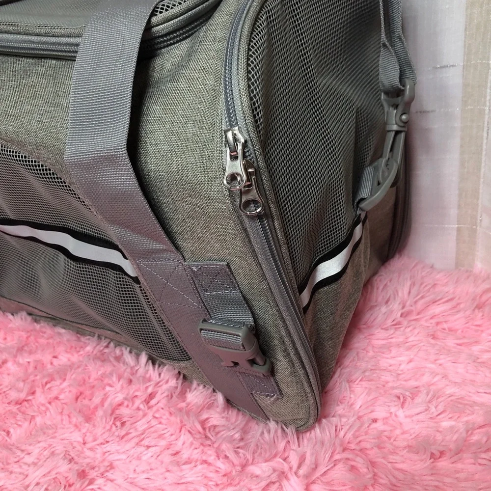 NWOT Gray Cat Carrier Dog Carrier Pet Carrier Small Medium Cats Dogs Puppy